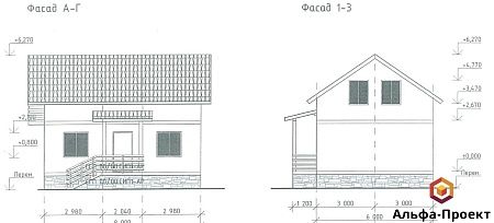 Проект дома из СИП 88м2 с балконом