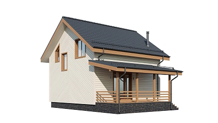 Готовый проект каркасного дома "Ижора" 150 м2
