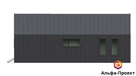 Проект каркасного дома "Барнхаус 114" с сауной