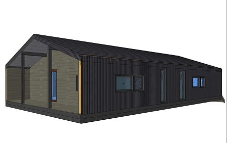 Проект каркасного Барнхаус 166 м2