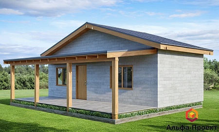 Проект каркасного дома 6х8 метра, 32м2