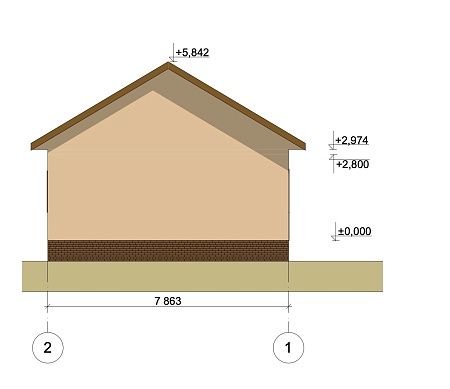 Проект дома из СИП 59м2
