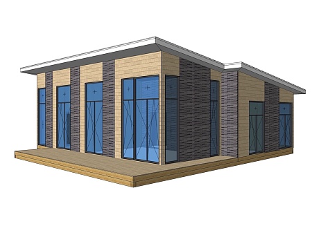 Проект каркасного дома 148,9 м2 + терраса