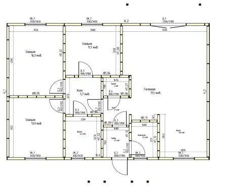 Проект дома из СИП «Гортензия», 120м2