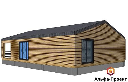 Проект каркасного дома "Барнхаус 103" на ленточном фундаменте