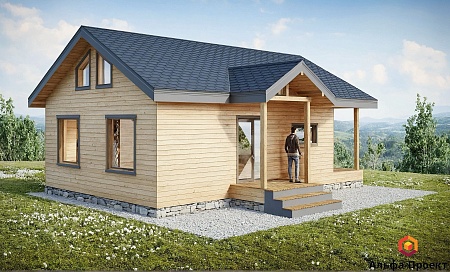Готовый проект каркасного дома 122 м2
