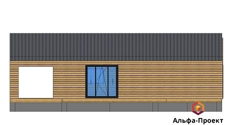 Проект каркасного дома "Барнхаус 103" на ленточном фундаменте