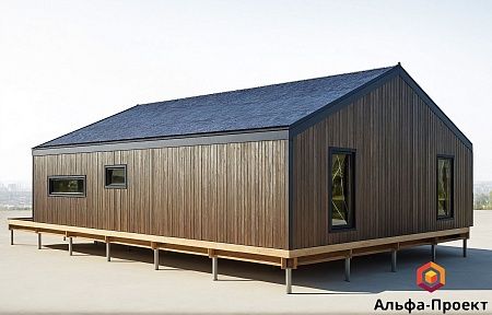 Проект каркасного Барнхаус 83 м2