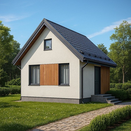 Проект каркасного дома "Саблинка" 51 м2