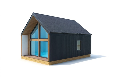 Проект каркасного Барнхаус 74 м2 (вариант 1)