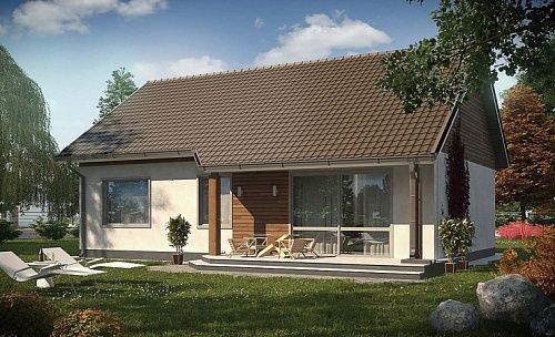 Проект дома 85м2 (8,4х12,3 м) из газобетона Проект дома 85м2 (8,4х12,3 м) из газобетона