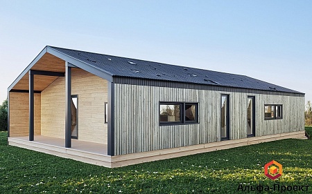 Проект каркасного Барнхаус 166 м2