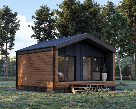 Проект дома из СИП-панелей 42 м²