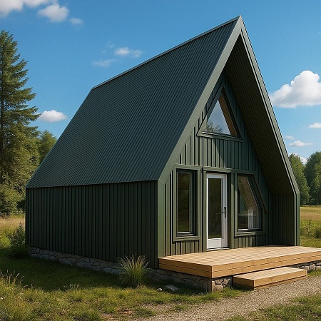 Проект каркасного дома "А-фрейм 6х10", 79м2