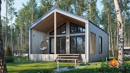 Готовый проект каркасного дома "Барнхаус 94"