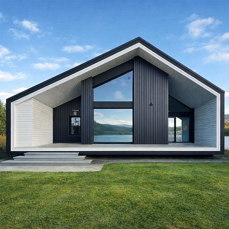 Проект каркасного Барнхаус 10х11,11 м, 128 м2