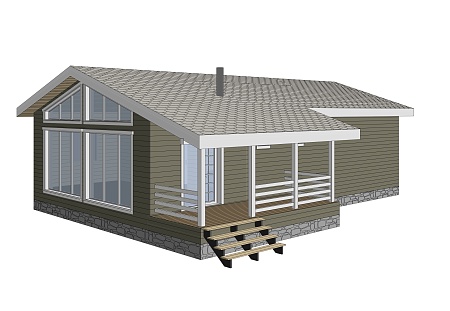 Проект каркасного дома 117 м2