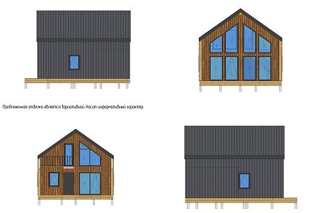 Проект каркасного Барнхаус 58 м2