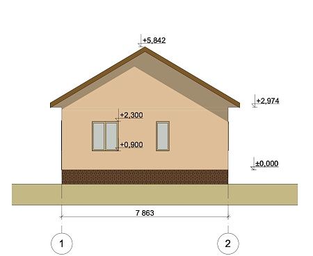 Проект дома из СИП 59м2