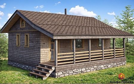 Проект каркасного дома 72 м2
