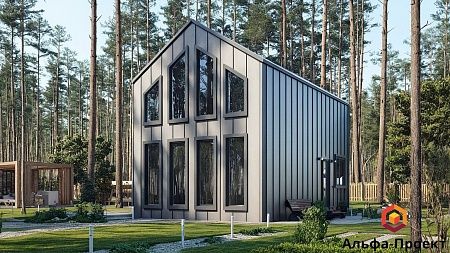 Готовый проект каркасного дома "Барнхаус 99"