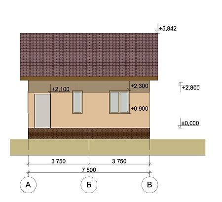 Проект дома из СИП 59м2