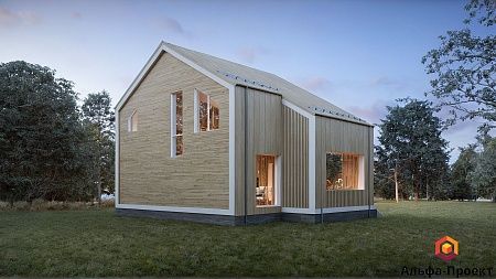 Проект каркасного "Барнхаус", 157м2, 8х10 м