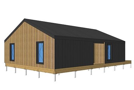 Проект каркасного Барнхаус 83 м2