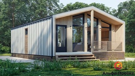 Проект каркасного дома "Барнхаус 70"