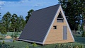 Готовый проект каркасного дома "А-фрейм 6х7.5", 66 м2 Готовый проект каркасного дома "А-фрейм 6х7.5", 66 м2