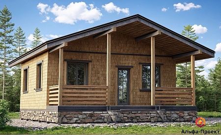 Проект каркасного дома 70 м2