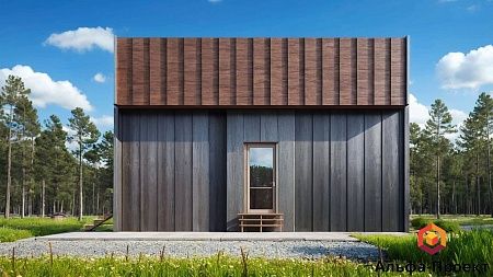 Готовый проект каркасного дома "Барнхаус 75.75"