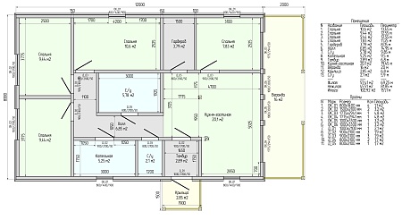 Проект каркасного "Барнхаус", 8х14 м, 112м2