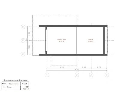 Проект каркасного "Барнхаус", 72м2, 4х8 м