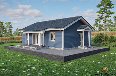 Проект каркасного дома 113 м2