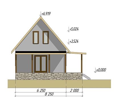 Проект дома из СИП 60м2