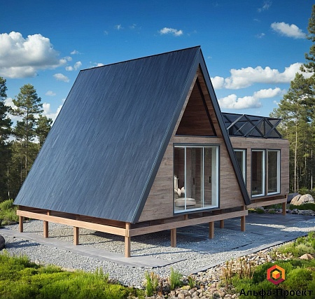 Проект каркасного дома Афрейм 6х11 м, 62м2