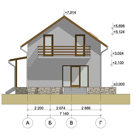 Проект дома из СИП 128м2 с сауной