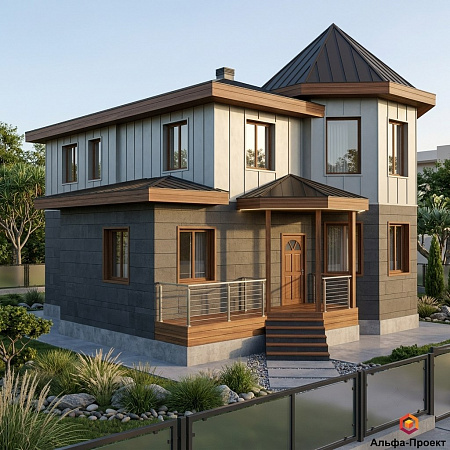 Проект каркасного дома 210 м2