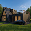 Проект каркасного дома Афрейм 6х11 м, 62м2
