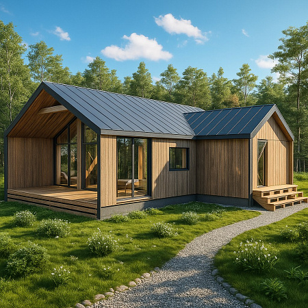 Проект каркасного Барнхаус 115 м2