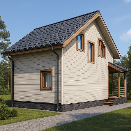 Готовый проект каркасного дома "Ижора" 150 м2