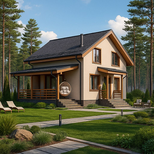 Готовый проект каркасного дома &amp;quot;Ижора&amp;quot; 150 м2