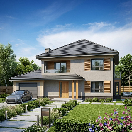 Проект дома 214м2 (10,8х16,1 м) из газобетона